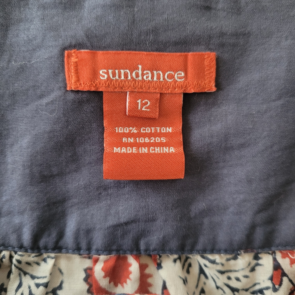 🌻Sundance tiered boho cotton maxi skirt.Floral print Sz 12 excellent condition - Picture 10 of 13